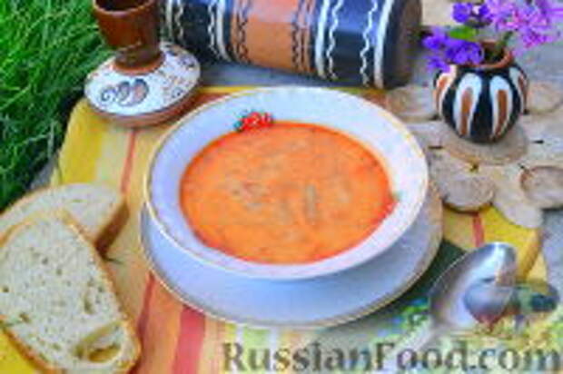 Фото к рецепту: Суп из стручковой фасоли, на сметане (пидбывани лопаткы)