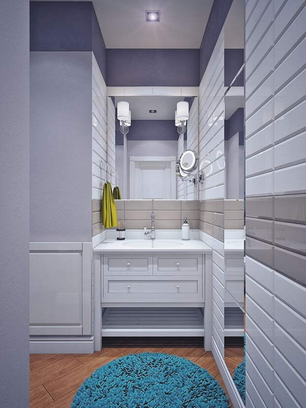 Стильный дизайн современной ванной комнаты