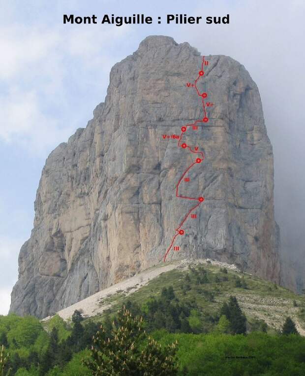 Одинокая вершина Mont Aiguille горы, франция, природа,