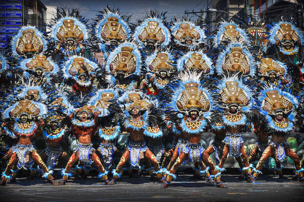 Annual celebration of Dinagyang festival of Iloilo, Philippines