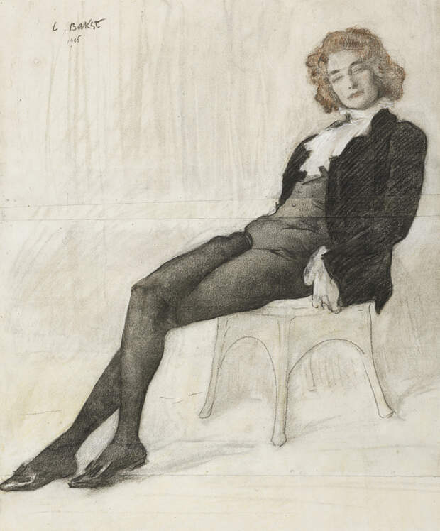 Лев Бакст, «Портрет З. Н. Гиппиус», 1906 год