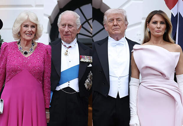 Дональд и Мелания Трамп провели ужин в Белом доме с Карлом III и королевой Камиллой