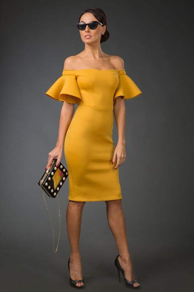 желтое платье на новый год 2019 