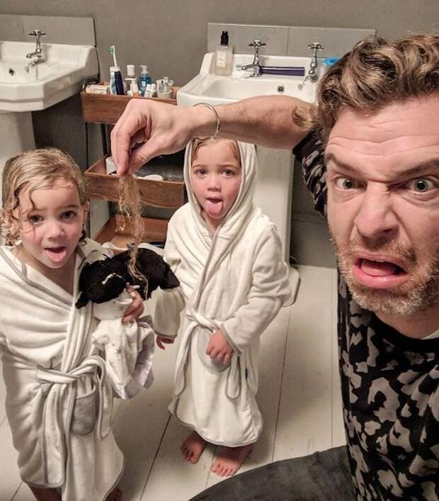 Instagram-аккаунт о суровых буднях отца четверых дочек