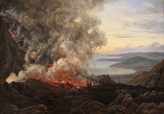 Копенгаген (СМК) Датская национальная галерея - Johan Christian Dahl (1788-1857) - Eruption of the Volcano Vesuvius 1820