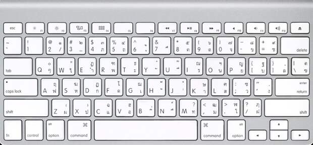 Тайская клавиатура (MC184TH/B) алфавит, клавиатура, компьютер, раскладка, раскладка на клаве