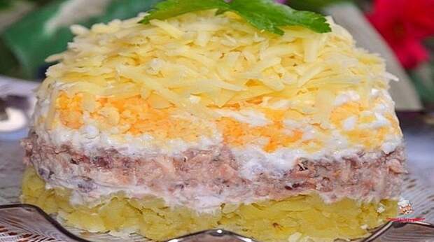 Рецепт Салат с КОНСЕРВИРОВАННОЙ рыбкой, быстренько и вкусненько
