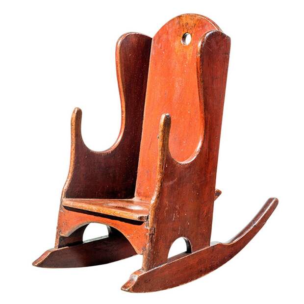 Late Georgian Period Pine Child&#39;s Rocking Chair