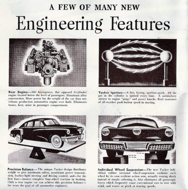 Активная рекламная компания в прессе началась задолго до дебюта самой машины Tucker, авто, олдтаймер, ретро авто