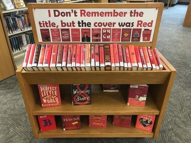 Когда библиотекари троллят посетителей: "Я не помню названия, но обложка - красная" библиотека, библиотекари, забавно, книги, книжный магазин, фото, шутки, юмор