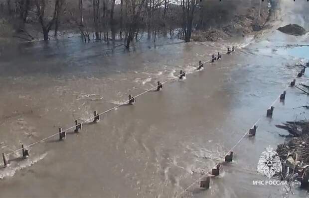 В Ясногорском районе затопило низководный мост 3 апреля