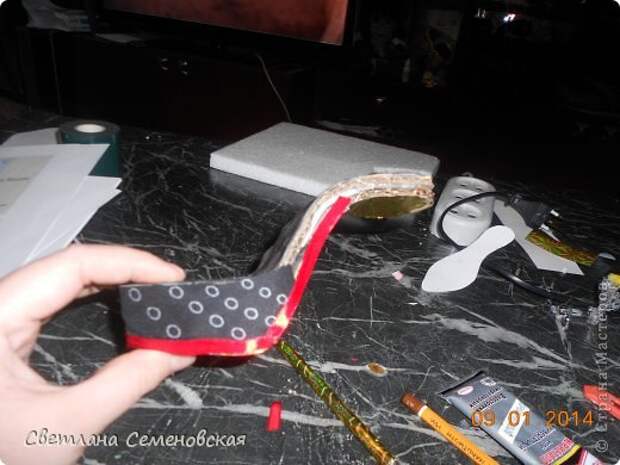 Мастер-класс Поделка изделие Моделирование конструирование Туфельки для Золушек Бумага Карандаш Картон фото 8