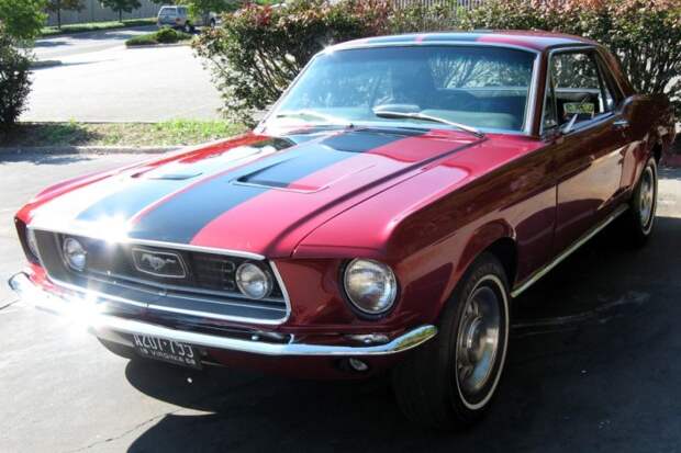 Ford Mustang GT 1968 года. Ford Mustang GT 1968 года. олдтаймер, ретро автомобили