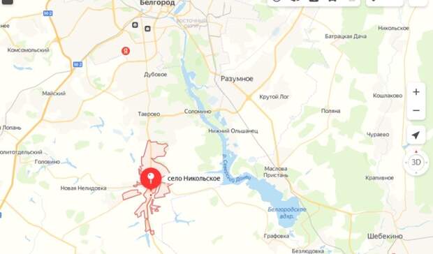 Никольское белгородский район на карте
