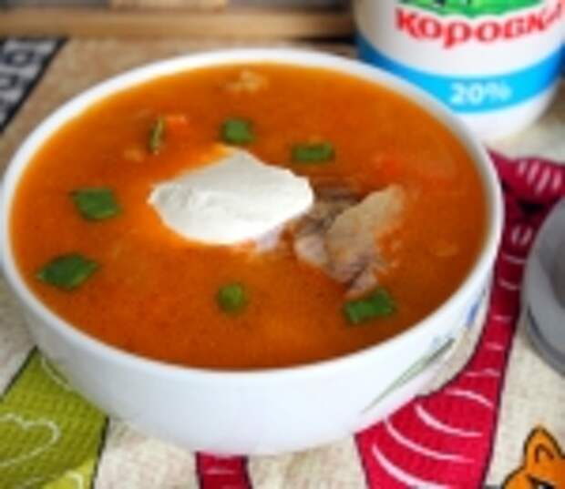 Щи из квашенной капусты с болгарским перцем