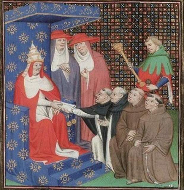 Папа Иннокентий IV (1195 - 1254 гг) отправляет доминиканцев и францисканцев послами к монголам