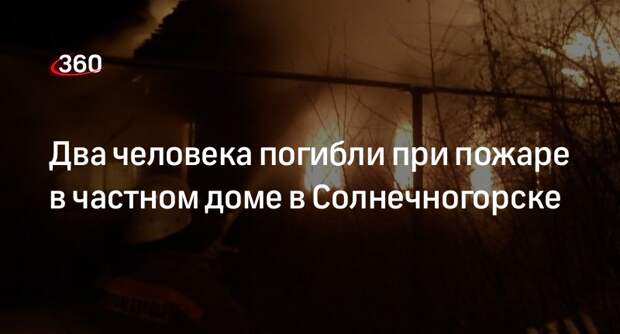 Источник «360»: смертельный пожар произошел в частном доме в Солнечногорске
