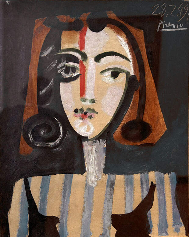 Картина Пабло Пикассо. Портрет Франсуазы (Бюст женщины). 1949