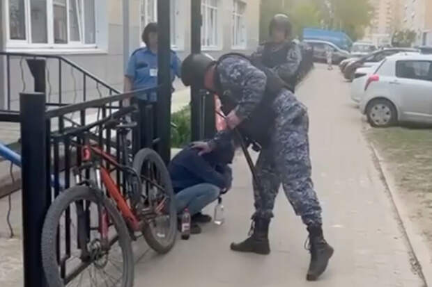 Во Фрязино отдых пьяного мигранта на газоне школы закончился вызовом Росгвардии