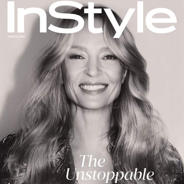 55-летняя Ума Турман снялась в прозрачном бюстгальтере для журнала