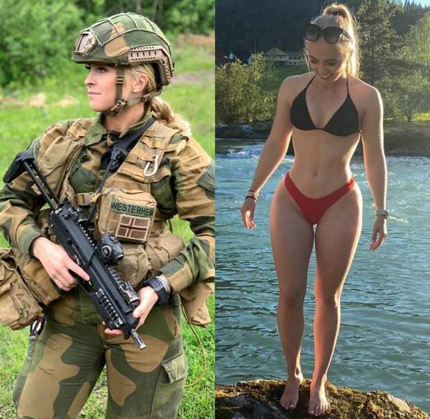 Красивые девушки в униформе и без неё