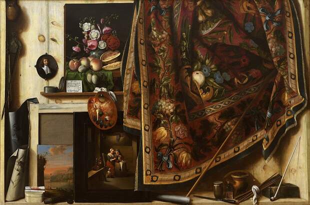 Копенгаген (СМК) Датская национальная галерея - Cornelius Norbertus Gijsbrechts (c. 1610- after 1675) - Trompe lвЂ™oeil.