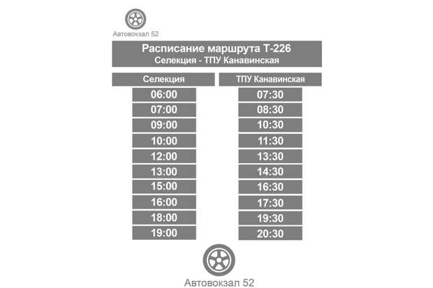 Новый автобусный маршрут Т‑226 будет курсировать между поселком Селекционной станции и ТПУ «Канавинский» с 21 апреля