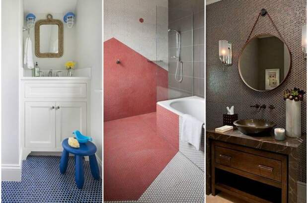 Мелкая плитка-мозаика в ванной: 10 роскошных идей для тех, кто затеял ремонт