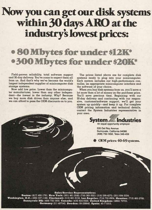 Жесткий диск на 80 МБ - $12000! Это 1980-е Жесткий диск на 80 МБ - $12000! Это 1980-е