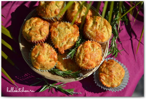 Маффины с ветчиной, сыром и пряными травами 11-