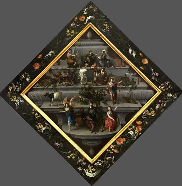 Герб палаты риторики. 73х73. Королевский Музей искусств, Антверпен, Автор: Brueghel, Jan The Elder (1568-1625) (Ян Старший (1568-1625) Брейгель)Brueghel, Jan The Elder (1568-1625) (Живопись на Gallerix.ru)