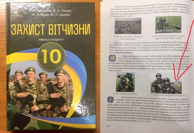 В украинском учебнике вместо украинских солдат проиллюстрировали фото российских военных В украинском учебнике вместо украинских солдат проиллюстрировали фото российских военных