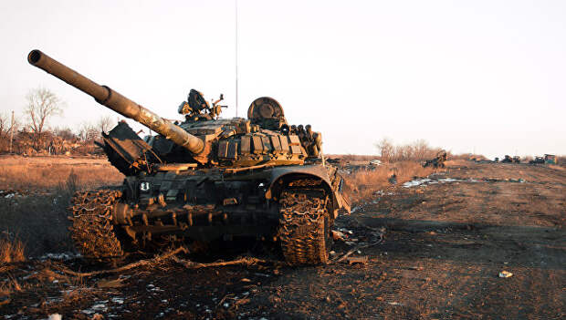 Уничтоженная украинская военная техника на Донбассе