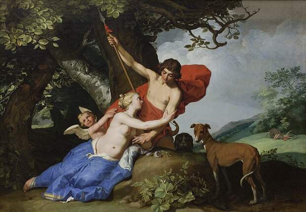 Копенгаген (СМК) Датская национальная галерея - Abraham Bloemaert (1566-1651) - Venus and Adonis, 1632