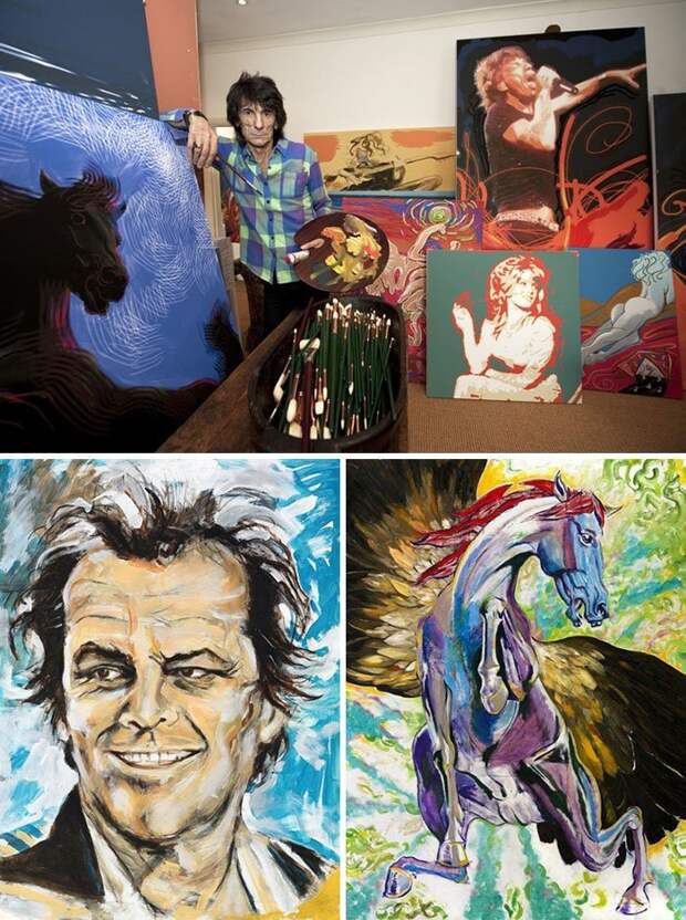 Ронни Вуд живопись, звезды, знаменитости, кино, многогранный талант, неожиданное увлечение, художники, эстрада