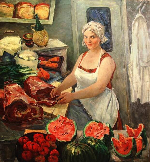 0. Талалаев Анатолий Николаевич "Лето", 1965 год СССР, живопись, картины, красиво, соцреализм, художники