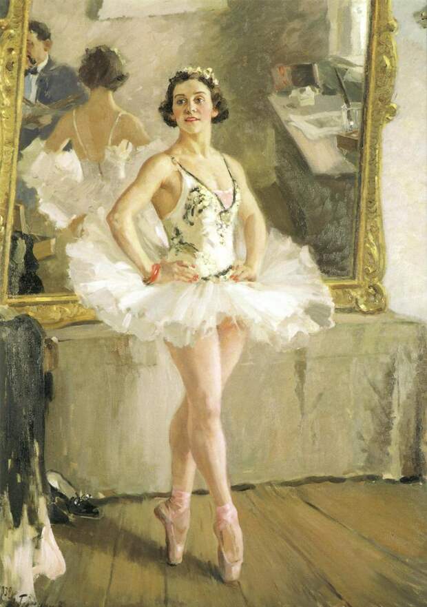 Худ. С.А.Герасимов. Портрет балерины О.В.Лепешинской, 1939 год