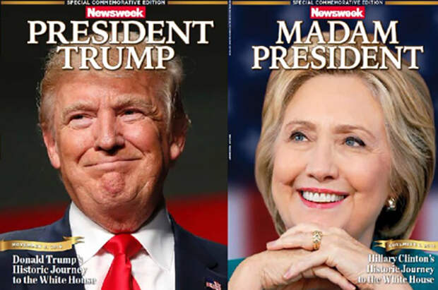 Newsweek Дональд Трамп Хиллари Клинтон|Фото:Newsweek