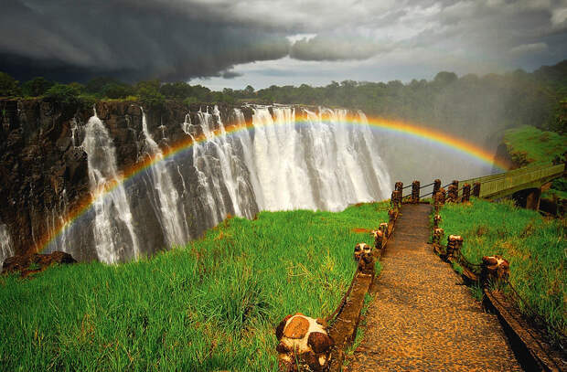 rainbow01 Радуга над самым большим водопадом в мире