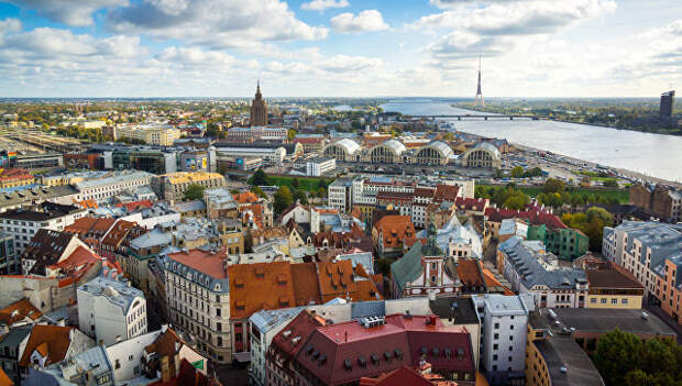 Вид Старого города в Риге, Латвия. Архивное фото