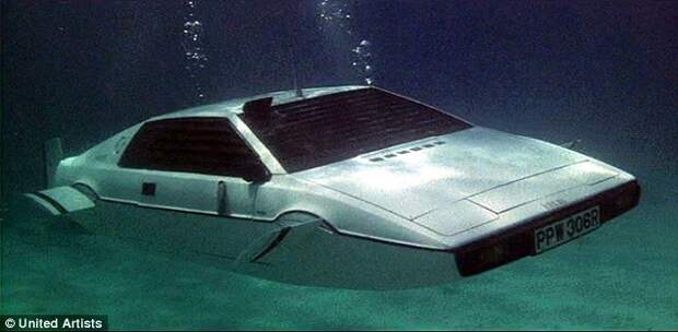The Super Falcon was designed by British marine engineer Graham Hawkes, who also built the submarine that featured in the 1981 James Bond film For Your Eyes Only. The latest version, however, is more similar to the personal submarine that featured in the 1977 film The Spy Who Loved Me (pictured) 