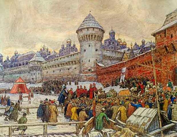Васнецов Аполлинарий Михайлович. Старая Москва. Отъезд с кулачного боя. 1900 Васнецов Аполлинарий Михайлович. Старая Москва. Отъезд с кулачного боя. 1900