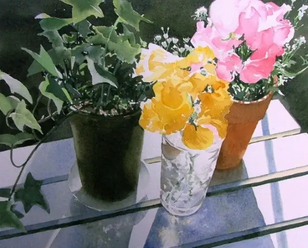 Рисунки акварелью. Abe Toshiyuki