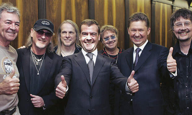 Дмитрий Медведев, Алексей Миллер и группа Deep Purple