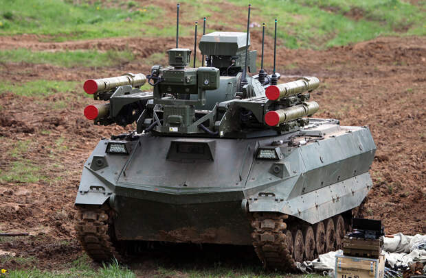 Не просто танк – беспилотный танк! Уран-9 прошел модернизацию и, судя по всему, готов отправиться в бой.-3