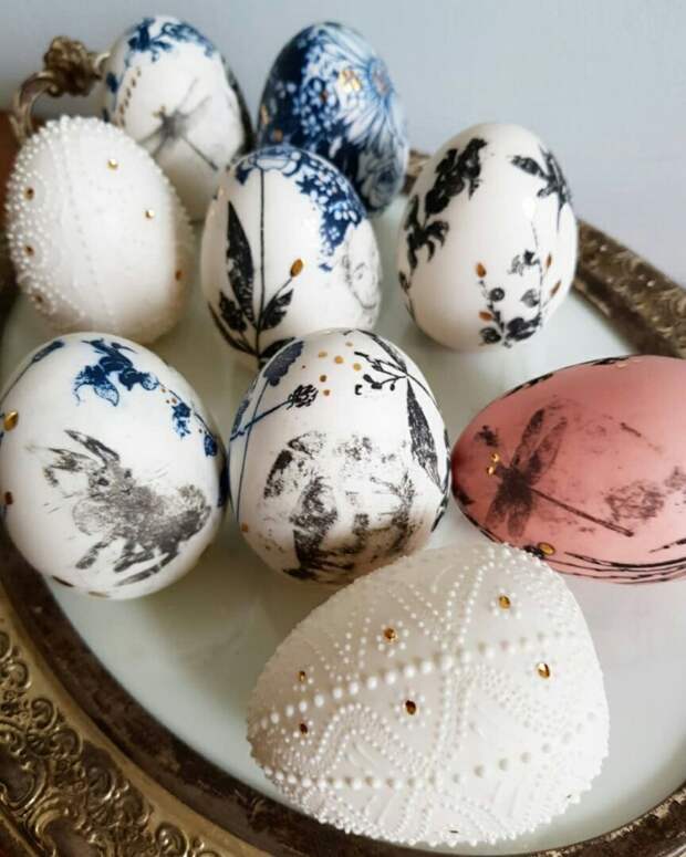 Много идей окраски и сервировки яиц (трафик)