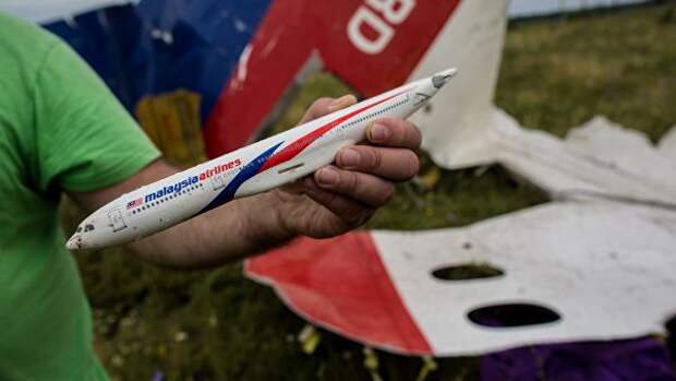 Место крушения лайнера Boeing 777 Малайзийских авиалиний в районе города Шахтерск Донецкой области