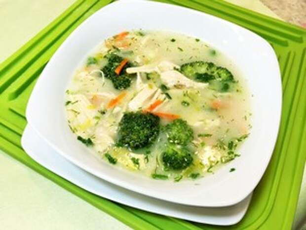 Фото к рецепту: СЫРНЫЙ ДИЕТИЧЕСКИЙ СУП с Куриной Грудкой. 