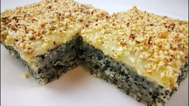 Фото к рецепту: Маковый пирог с глазурью