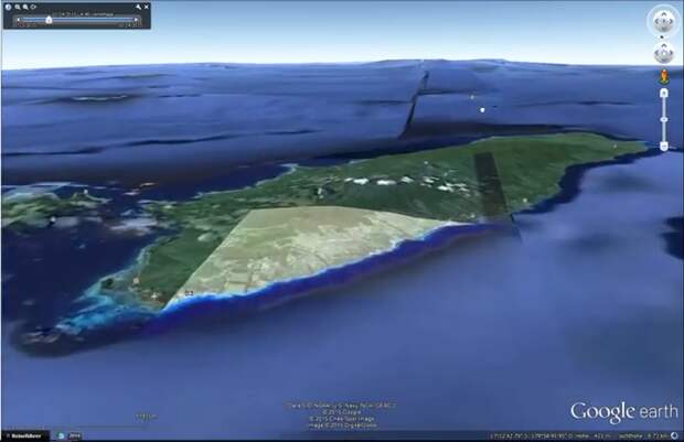 Вот еще крупный вид острова Тавеуни со старых карт гугл. Он буквально сидит на Стене.